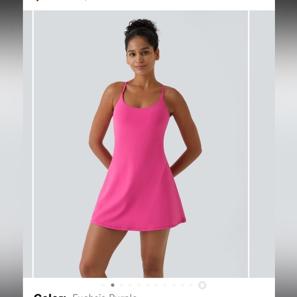 NWT- Halara- XL- Hot Pink 🎾 Mini-Dress W/ 2 pockets included on Shorts. - Picture 2 of 14
